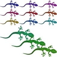 colored lizards drawing