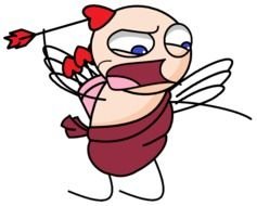 comic cupid as picture for clipart