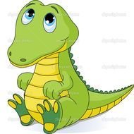 Baby Alligator Clip Art N8