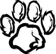 Wildcat Paw Print Clip Art Free