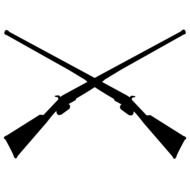 Black silhouettes of the riffles clipart