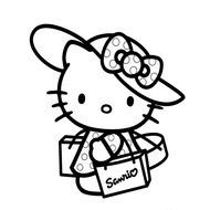 Coloriage Hello Kitty En Vacance A Imprimer Gratuit