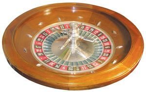 wooden roulette wheel