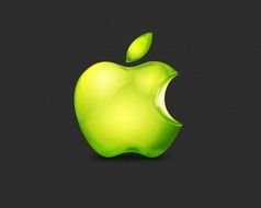 apple logo on a black background