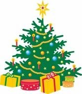 gifts under the christmas tree as an illustration