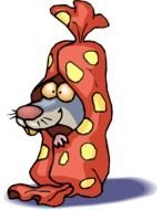 cartoon mouse in candy