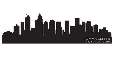 Clipart of Charlotte Skyline silhouette