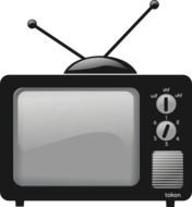 Free Vintage Black Television Clip Art