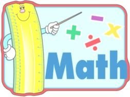 Colorful funny math clipart