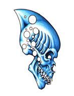 Blue Skull Tattoo