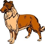 brown Running Dog drawing