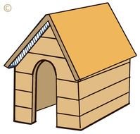 Dog House Clip Art drawing