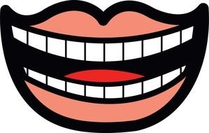 Clip Art of open laughing mouth