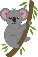 Cartoon Koala Clip Art drawing