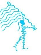 figure with flag as graphic illustration