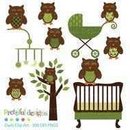 Baby Owl Clip Art N27