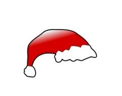 red Santa Hat Clip Art drawing