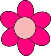 Pink Cartoon Flowers Clip Art N11
