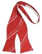 red tie with stripes