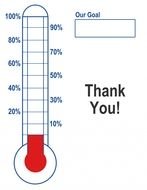 Fundraising Goal Thermometer Clip Art drawing