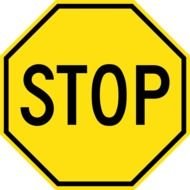 Yellow Stop Sign