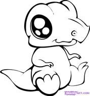 Cute Cartoon Baby Animals Coloring Pages N3