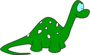 Cartoon Dinosaurs greeen drawing