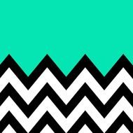 Mint Green Chevron Print