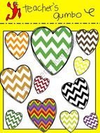 Chevron Heart Clip Art