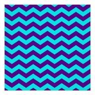 Aqua Chevron Print