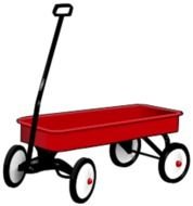 empty Red Wagon, drawing