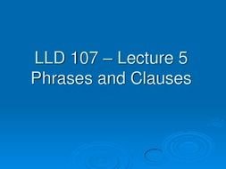 Clauses And Phrases drawing