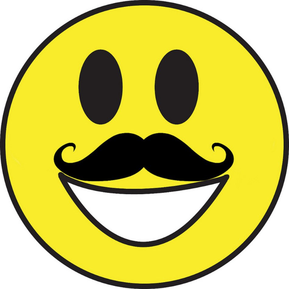 Smiley Face With Mustache N5