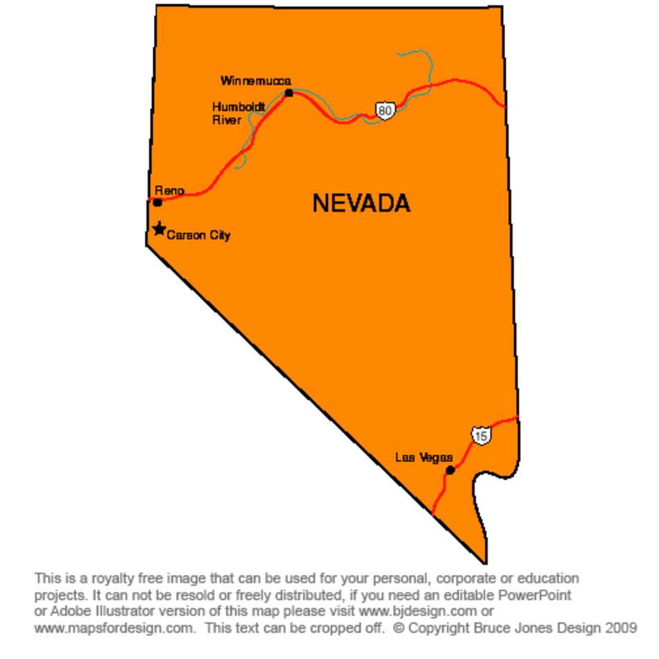 Nevada State Map free image download