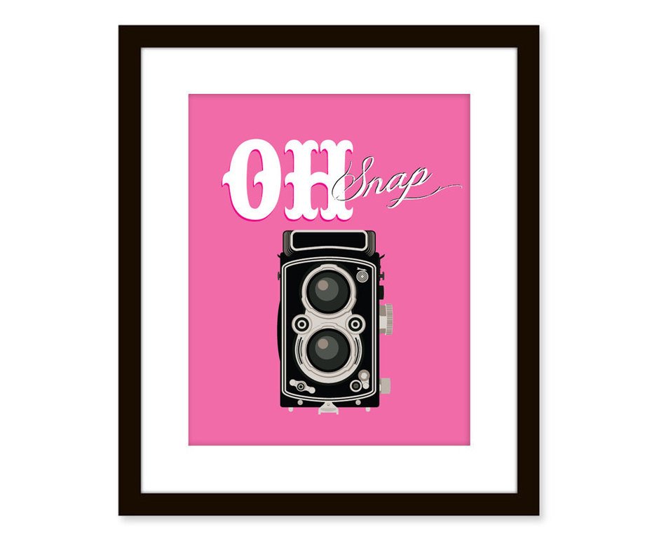 Oh Snap Camera Retro Artvintage drawing