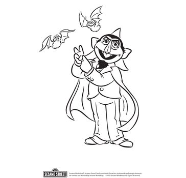 Sesame Street Count Coloring Page