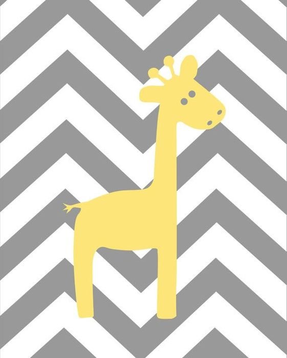 Yellow And Gray Giraffe Nursery