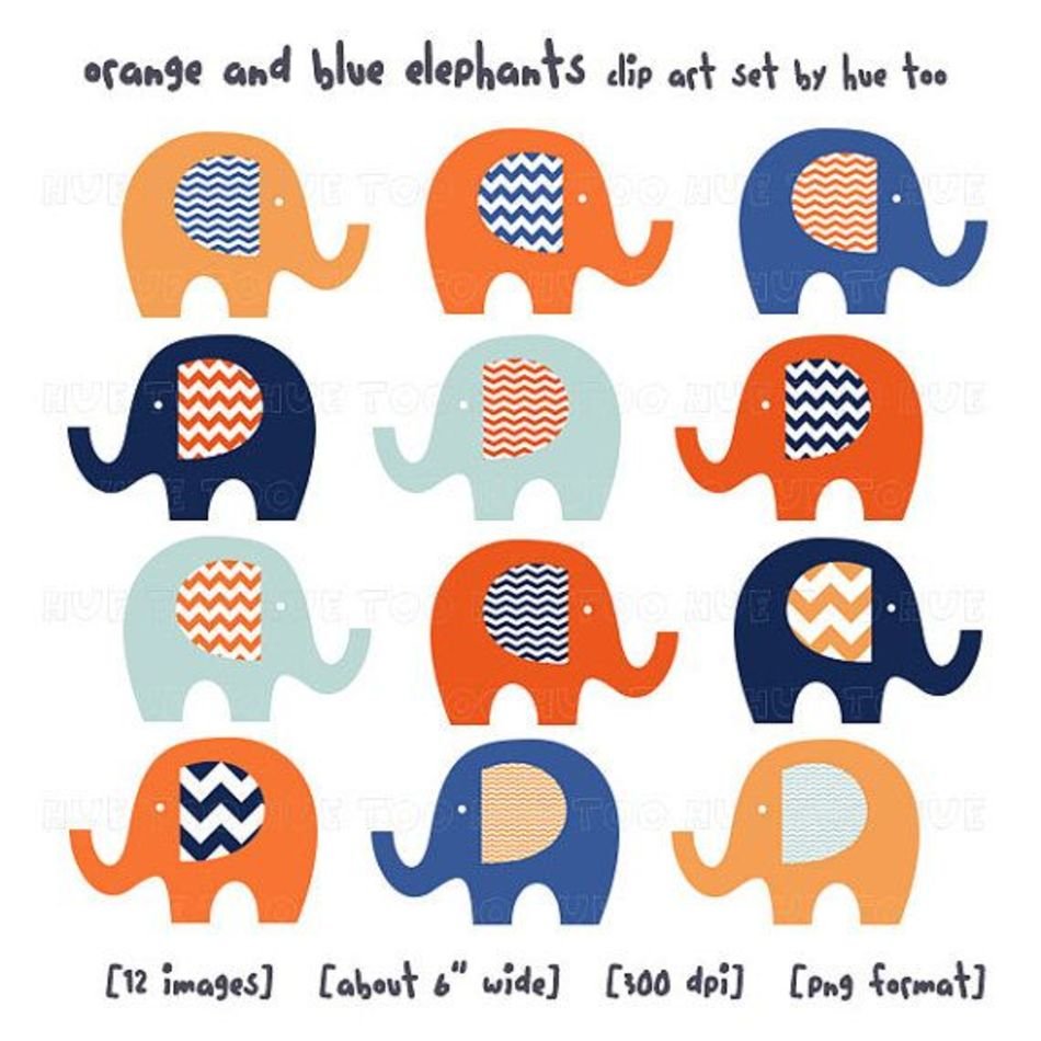 Orange And Blue Baby Clip Art