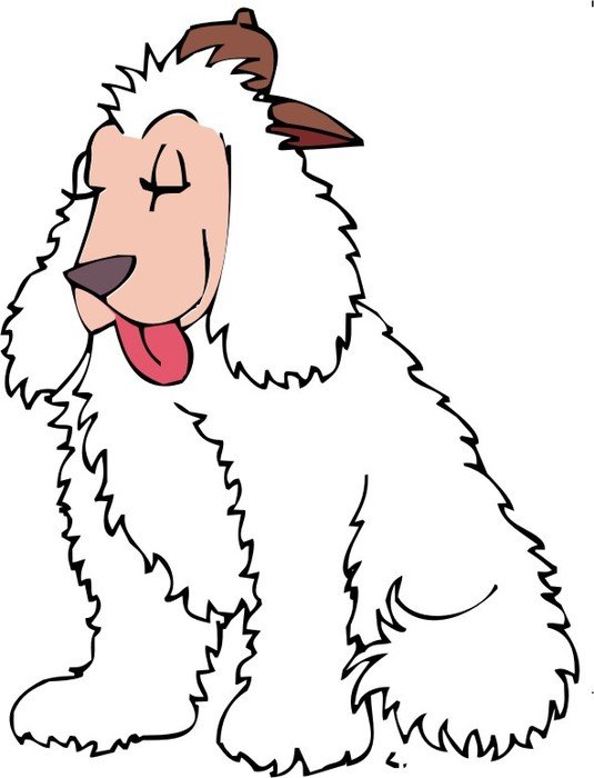 Clipart Smart Dog With A Cap 2