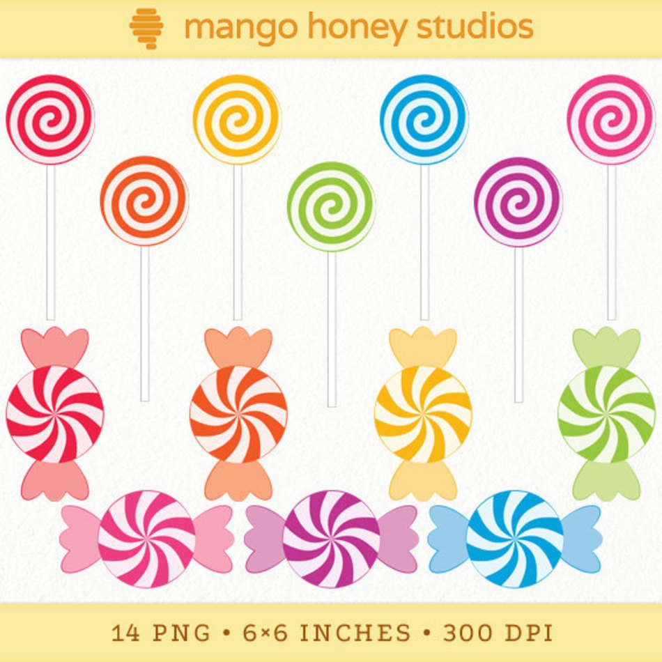 Rainbow Swirl Candy Clip Art