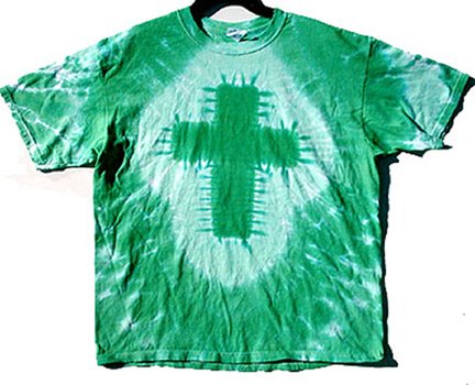 Kelly Green Cross Tie Dye T Shirt