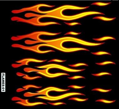 Black Car With Flames