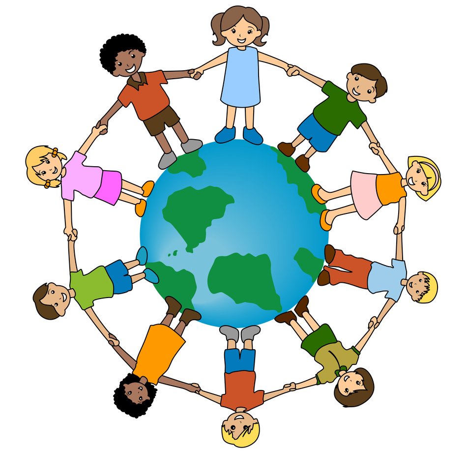 children in a circle as a picture for clipart