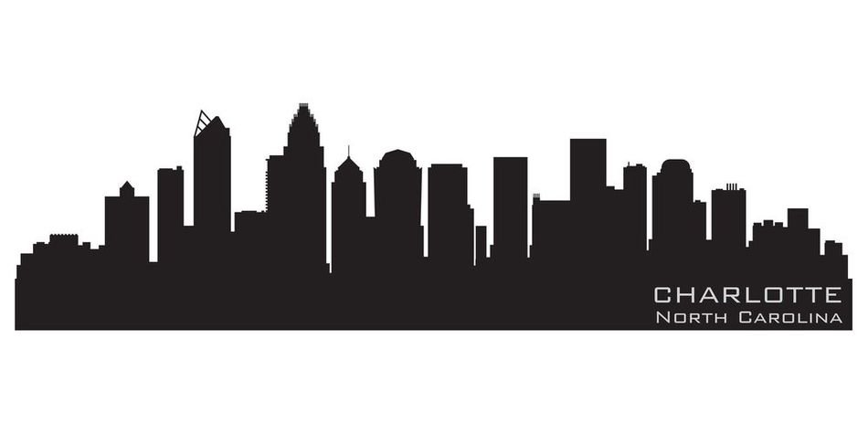 Clipart Of Charlotte Skyline Silhouette Free Image Download