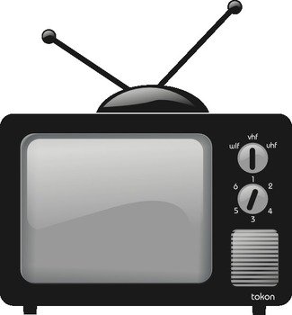 Free Vintage Black Television Clip Art