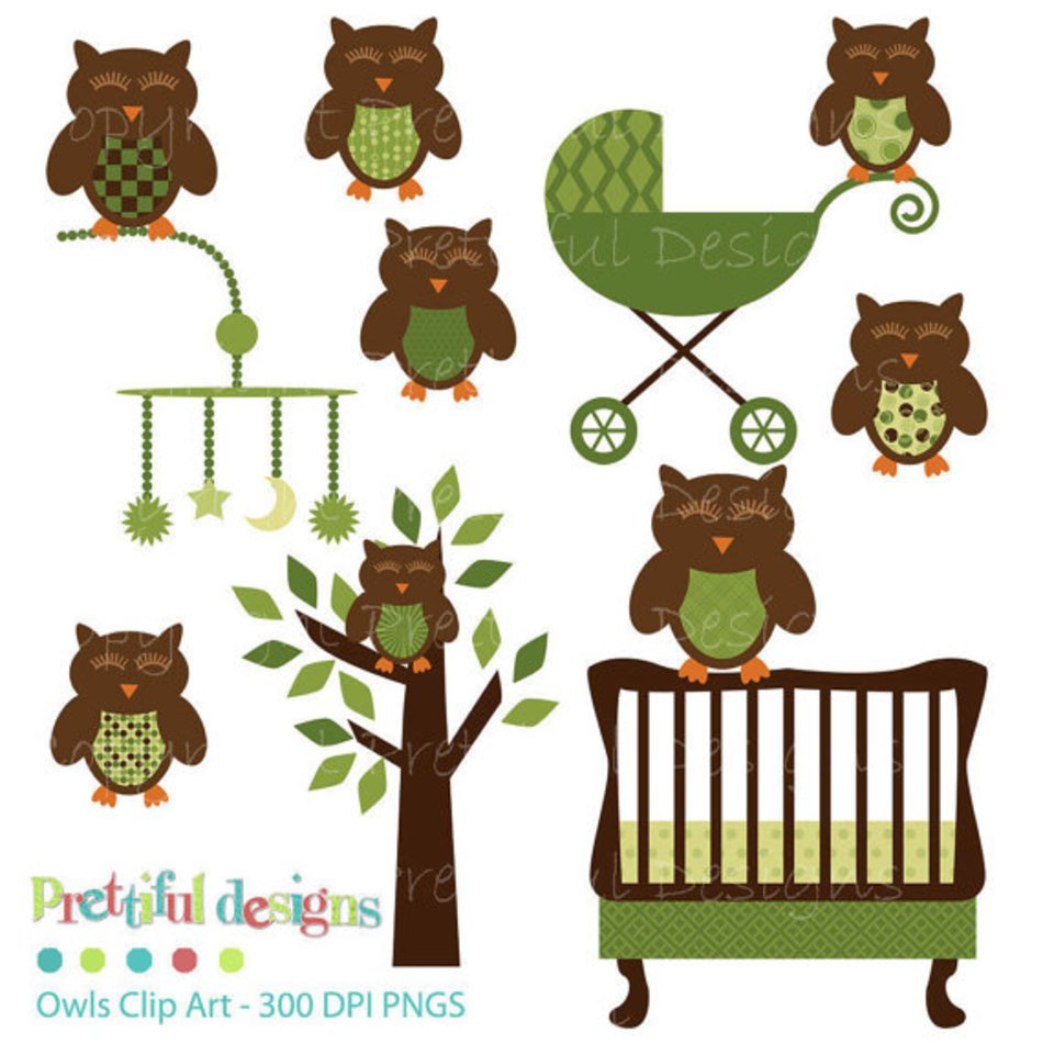 Baby Owl Clip Art N27
