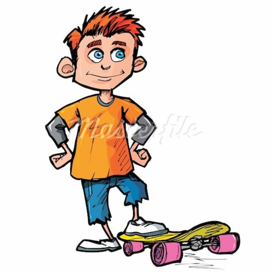 Cartoon Skater Boy