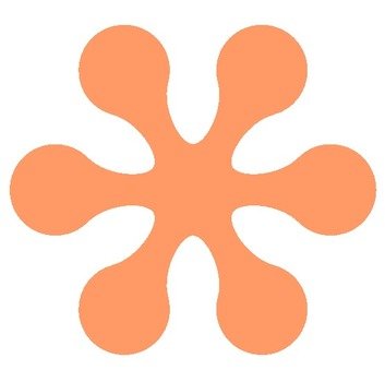 Orange Flower Clip Art N11
