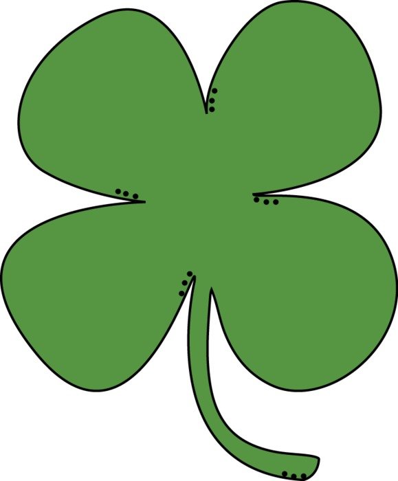 green clover on the white background