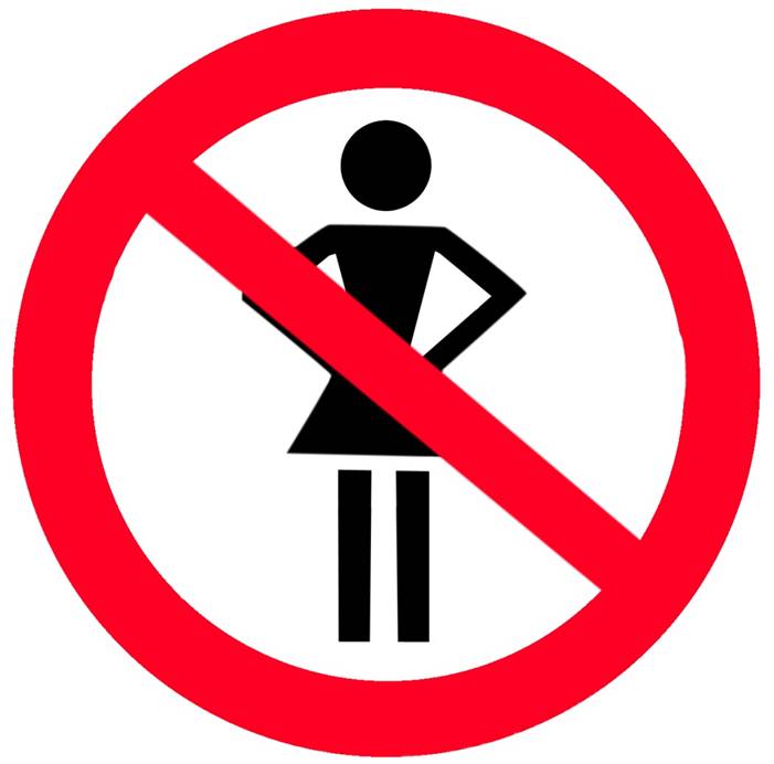 No Women Allowed Sign free image download